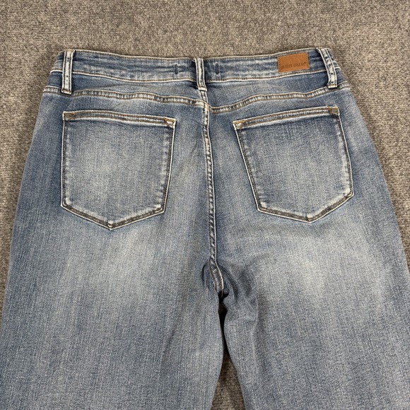 Judy Blue Jeans Womens 32 (Fits 32x24) Wide Leg Crop Stretch Medium Wash - Picture 13 of 15